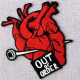 Heart Out Embroidered Iron On Patch