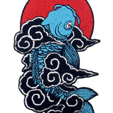 Japanese Koi Fish Embroidered Iron On Patch