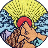 Sunrise wave Embroidered Iron On Patch
