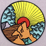 Sunrise wave Embroidered Iron On Patch