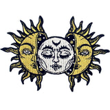 Sun Moon Embroidered Iron Sew On patch