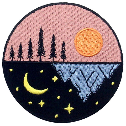 Sun Stars Moon Embroidered Iron On Patch