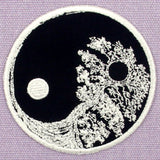 Buddhist Zen Yin Yang Tree Embroidered Iron Sew On patch