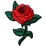 Red Rose Embroidered Patches Badges Appliques Iron On Sew On Patch