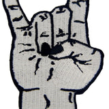 Punk Rock Applique Hand Symbol Embroidered Iron On Patch
