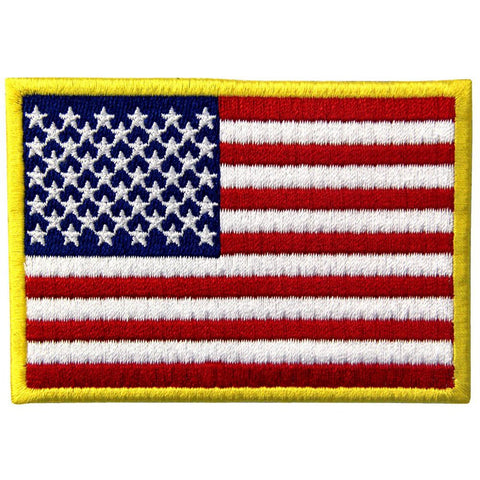 American Flag Embroidered Iron On Sew On Patch