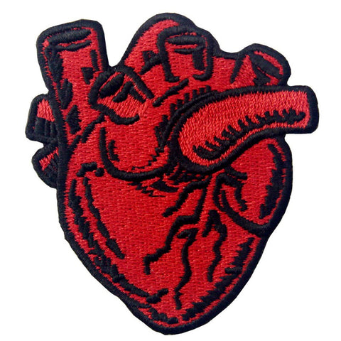 X-Ray Heart Embroidered Iron Sew On Patch